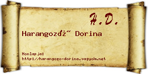 Harangozó Dorina névjegykártya